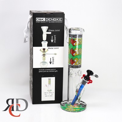 WATER PIPE STRAIGHT TUBE COLOR DOWNSTEM 420 THEME IN A GIFT BOX WP1959 1CT